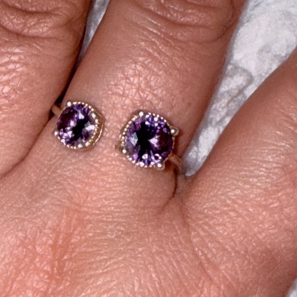 Elegant Purple Gemstone Earrings